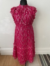 WALLIS Pink Metallic Ruffle