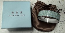 Halcyon Days Enamel Bangle New In Original Gift Box with Pouch
