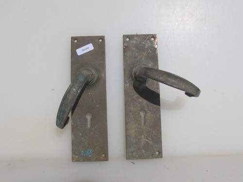 Vintage brass lever - lever, door
