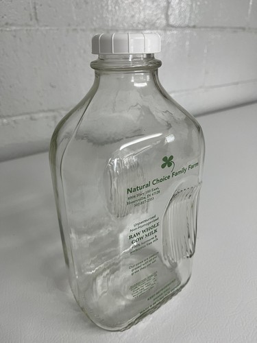 Glass milk bottles - glass, new,
