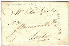 GB Kent Cover EL Headed *SOMERFIELD*V Scarce Village Origin Maidstone 1802 67.17