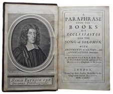 1685 SIMON PATRICK Christianity PARAPHRASE OF ECCLESIASTES Song Solomon