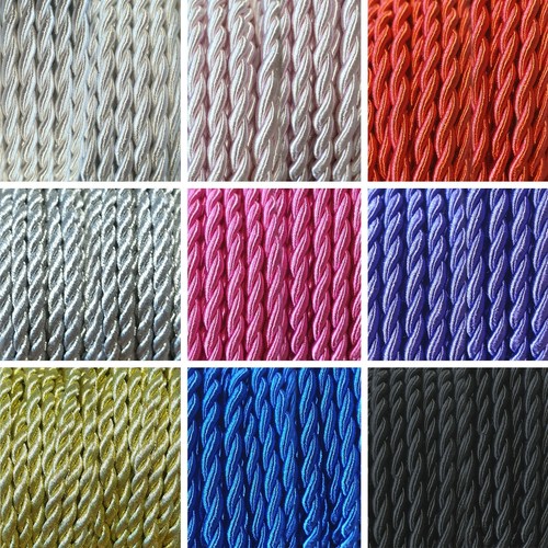 Braided twisted cord 5mm - twisted, thick
