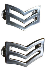Police Sergeant Stripes Badge Metal Chevrons Pair Rank Officer Insignia SGT Cop