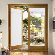 Faux Linen Door Window