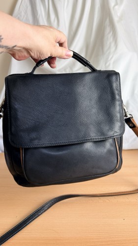 Tula black leather shoulder - black,