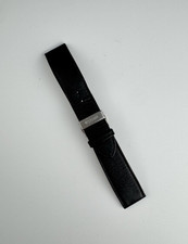 Genuine Stowa Black Leather Strap & Deployment Clasp 22mm