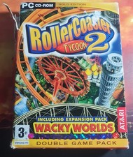 Rollercoaster Tycoon 2 Double Pack Boxset Game + Wacky Worlds PC Video Game
