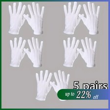 5Pairs Adult White Formal