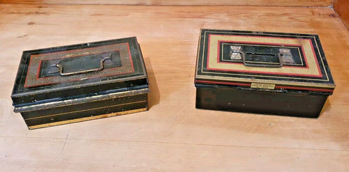 Vintage metal cash box - vintage,