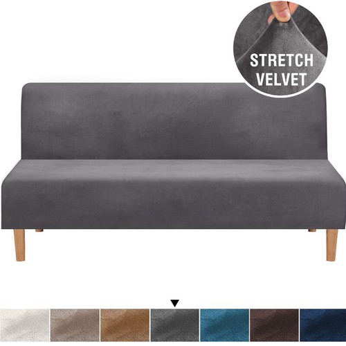 Armless sofa bed cover velvet - bed,