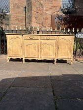 Vintage Rustic French Oak Buffet Fully Stripped to Reveal Its Stunning Detail