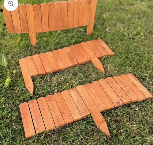 Wooden garden edging lawn - garden,