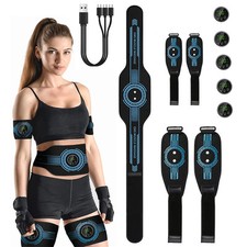 Smart EMS Muscle Stimulator Abs Trainer Belt Abdominal Toning Body Slimming Home