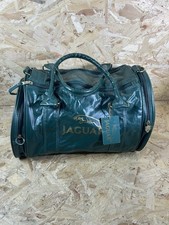Vintage Jaguar Sports Holdall Bag Cars Racing Green Gold Logo
