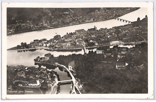 Zeppelin postcard passau - zeppelin,