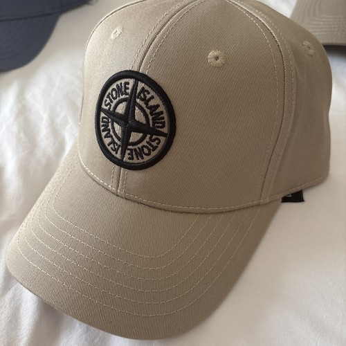 Stone island cap beige black - beige,