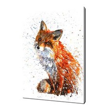 Fox Watercolour canvas print picture wall art home decor free fast UK delivery
