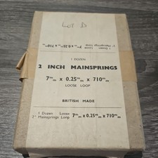 BOX OF 2 INCH MAINSPRINGS 10 IN BOX NOS IN WRAPPER LOOSE LOOP BRITISH MADE 