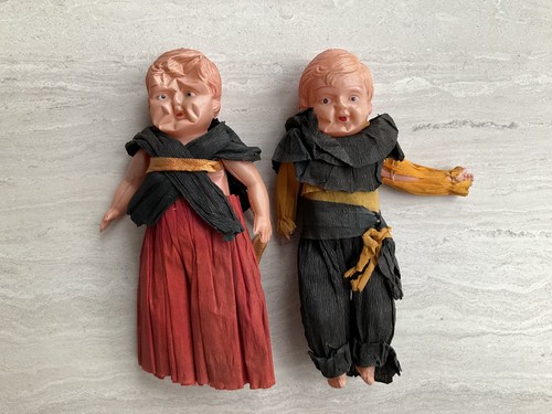 Vintage celluloid folk dolls - vintage,