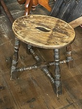 Antique Oak Joint Stool Turned