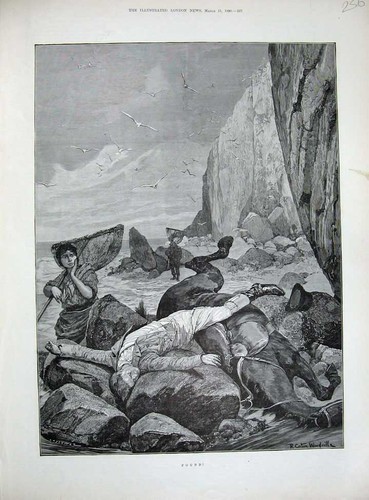 Old antique print 1890 - old,