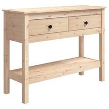 Console Table with Drawers Shelf Solid Wood Sideboard Hallway Storage Tables