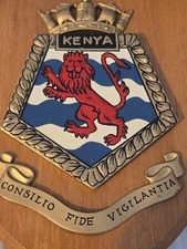 Vintage Wall Plaque HMS KENYA