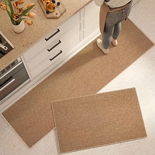 Faux sisal kitchen rugs - faux, set