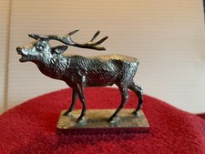 Vintage STAG Car Mascot  DESMO  ? L LEJEUNE ? MADE IN ENGLAND ON BASE .