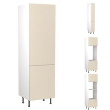 Slab Gloss Cashmere Tall Kitchen Kit Units - Doors & Soft Close Hinges