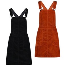 NEW MADCAP RETRO MOD 60s 70s JUMBO CORD PINAFORE DUNGAREE DRESS Marlo MC1062