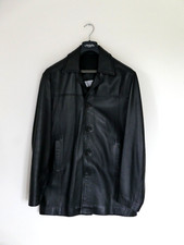 Mens Italian  black leather elegant dress jacket (very soft feel) 