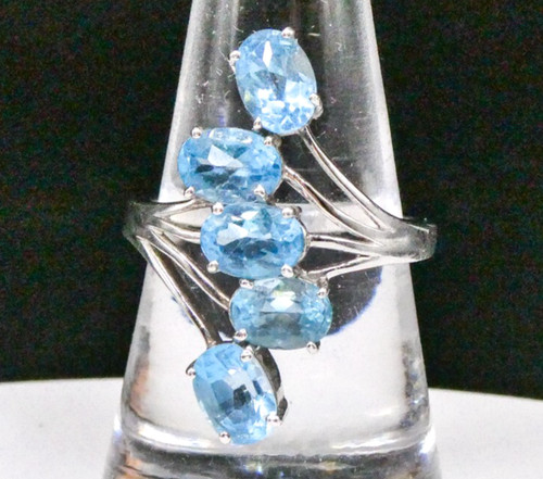 Sterling silver blue - blue, topaz