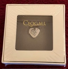 RARE Clogau Cariad Sparkle Heart Locket Sterling Silver White Topaz16”chain gift