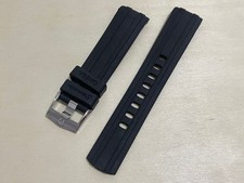 20mm Omega seamaster 300 black Rubber Watch Strap Band With buckle solid 