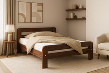 Solid Wood Bed Frame, F2