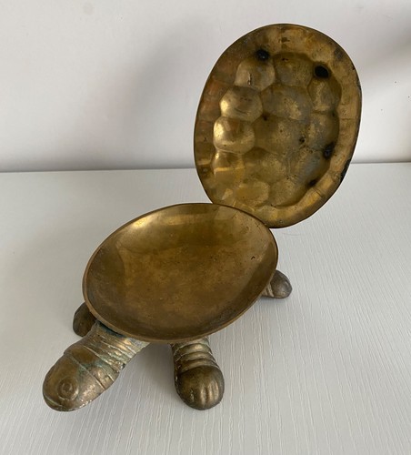 Vintage brass tortoise - vintage, with