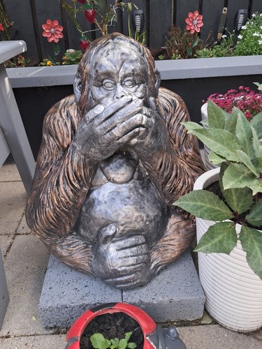 Ape monkey concrete ormament - ape,