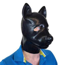 LATEX RUBBER BLACK FETISH DOG