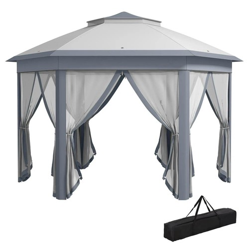 3x4m hexagon gazebo - w/, metal