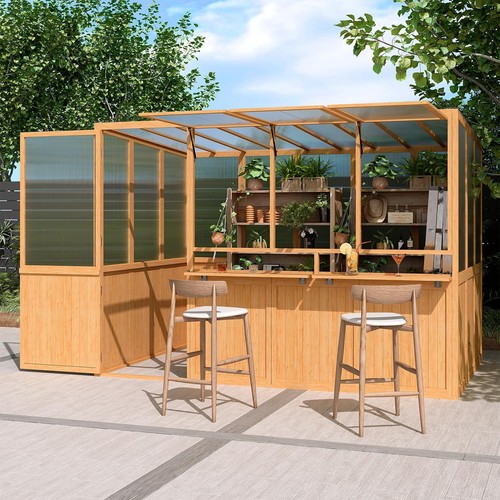 6x10 wood greenhouse lean - 6x10,