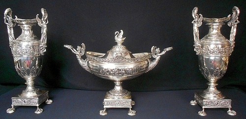 Solid silver piece table - a,