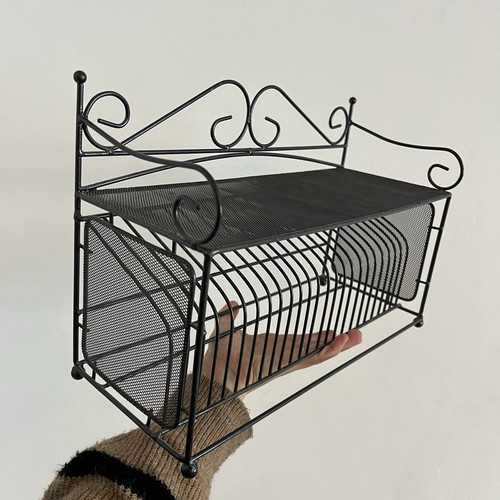Vintage black metal scroll - metal,