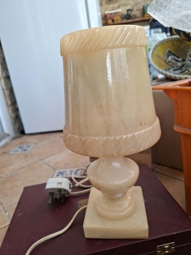 Alabaster table lamp vintage - alabaster,