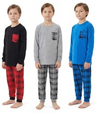 Boys Tartan Check Pyjamas Long