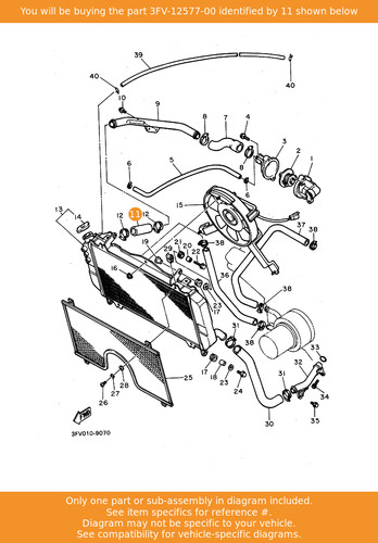 Yamaha hose 3fv 12577 00 - 2,, 3fv-12577-00