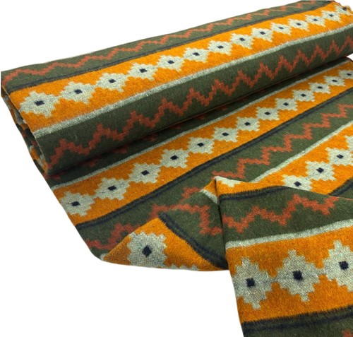 Tribal stripe wool fabric - tribal,