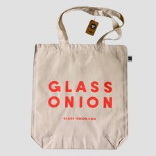 Canvas Tote Shopper Bag Organic Fair Trade Cotton Glass Onion Beige Coral Print