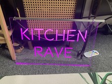 Neon Colours Kitchen Disco Rave Sign Light Up Table Chair Sofa Bar
